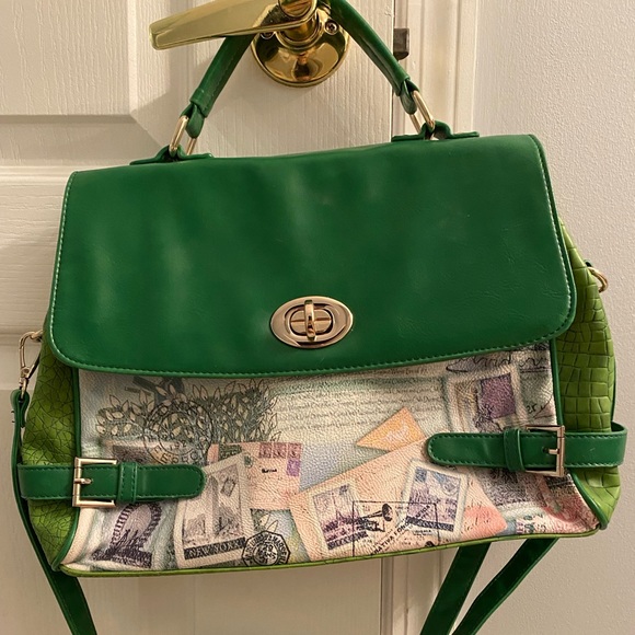 GUDE handbag crossbody womens purse green - Picture 1 of 5